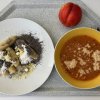 italská polévka, bramborové šišky s mákem